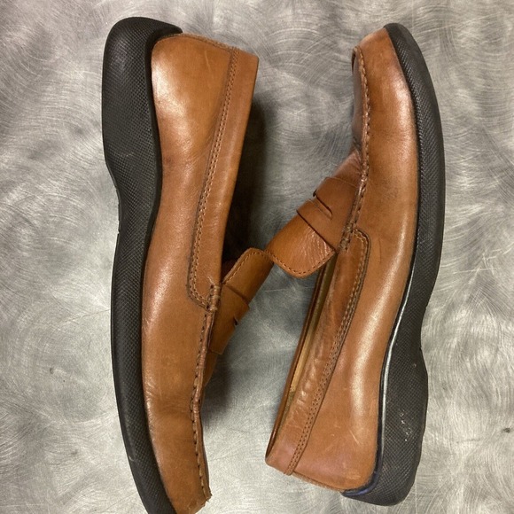 Ralph Lauren Size 9.5 D Adison Penny Loafer Leather Upper/Lined Polo Tan - Picture 5 of 11